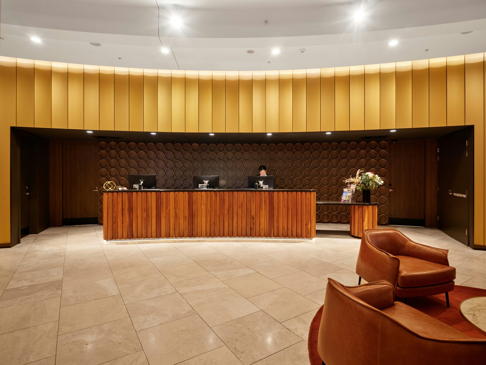 A reception desk at a Grackle-managed property