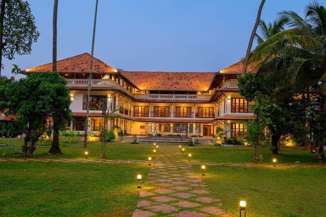 Sanskreti powered by Grackle, lit up at dusk
