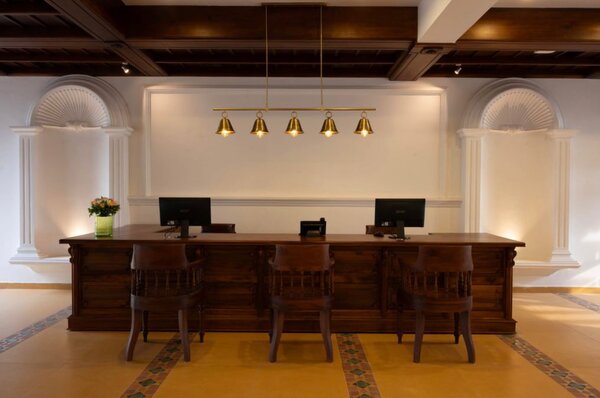 A Grackle reception desk, ready to welcome guests
